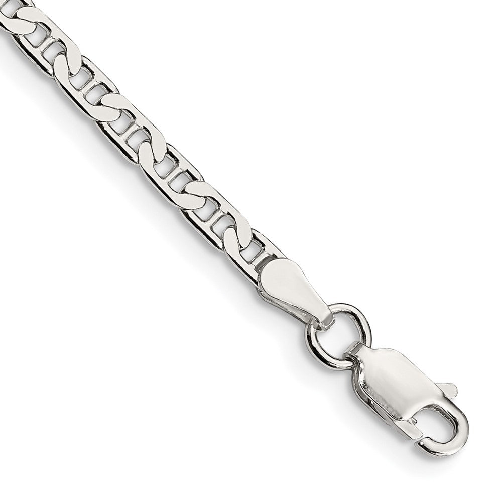 Sterling Silver Flat Anchor Chain Anklet