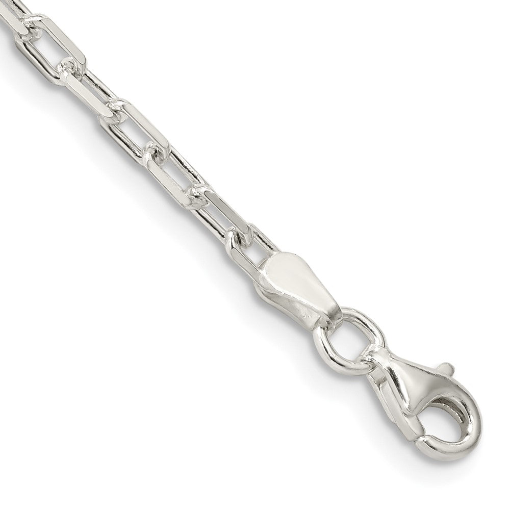 Sterling Silver Diamond-cut Long Link Cable Chain