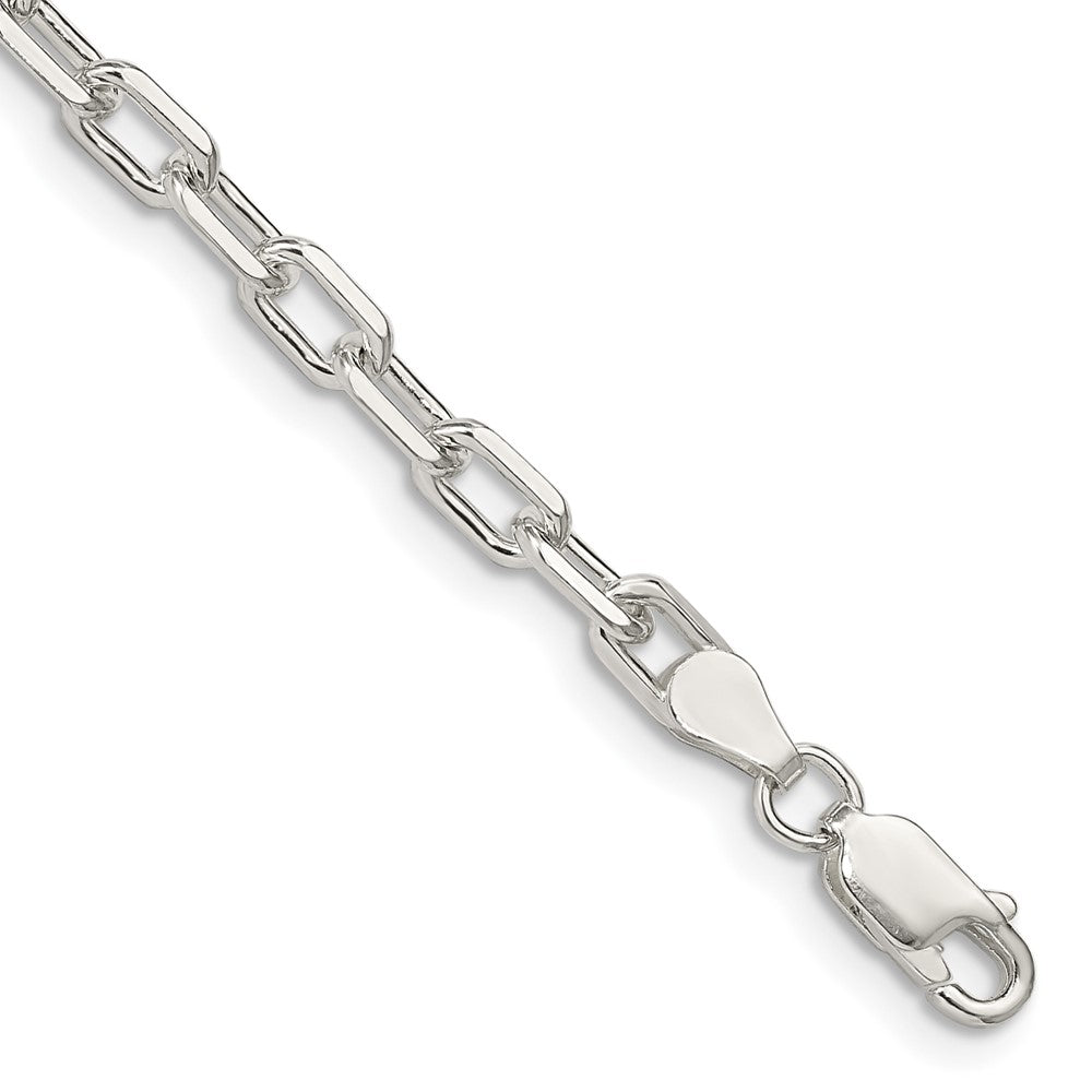 Sterling Silver Diamond-cut Long Link Cable Chain