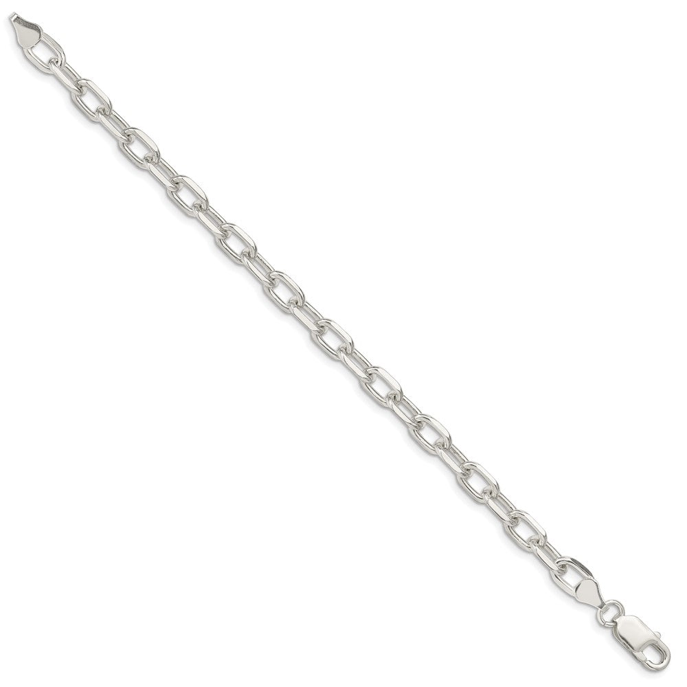 Sterling Silver Diamond-cut Long Link Cable Chain