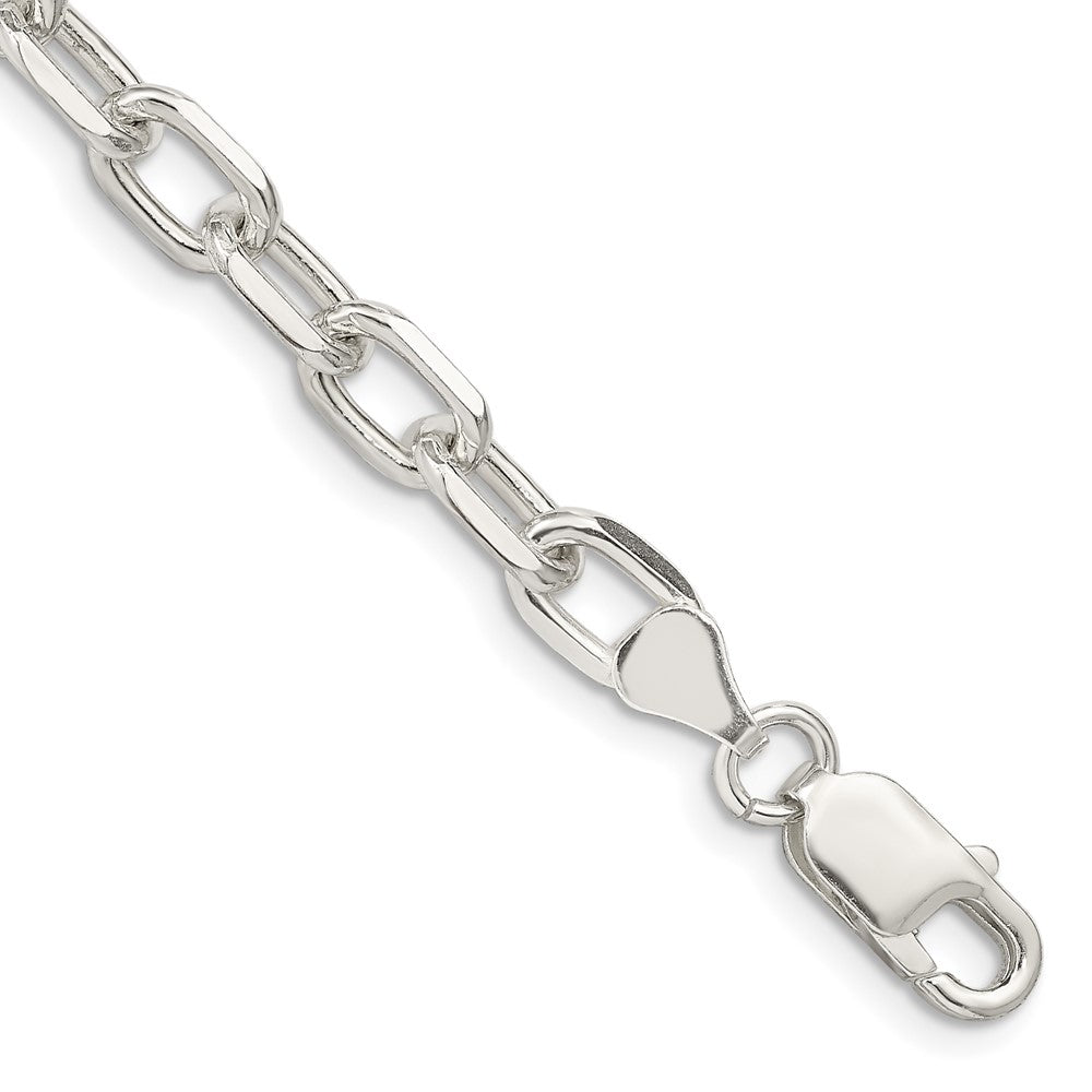 Sterling Silver Diamond-cut Long Link Cable Chain