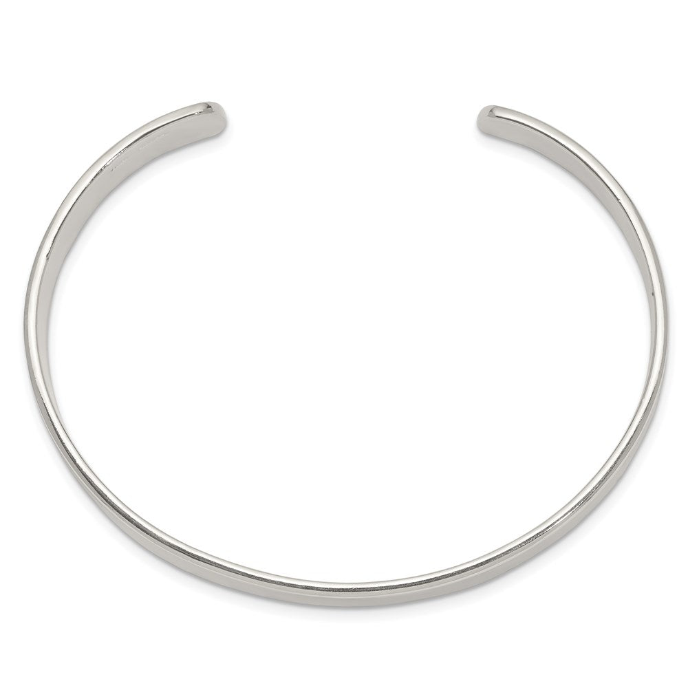 Sterling Silver Polished Cuff Bangle Bracelet