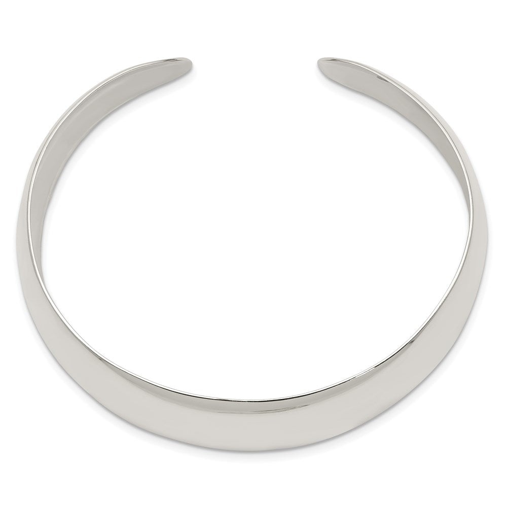 Sterling Silver Solid Polished Domed Cuff Bangle Bracelet