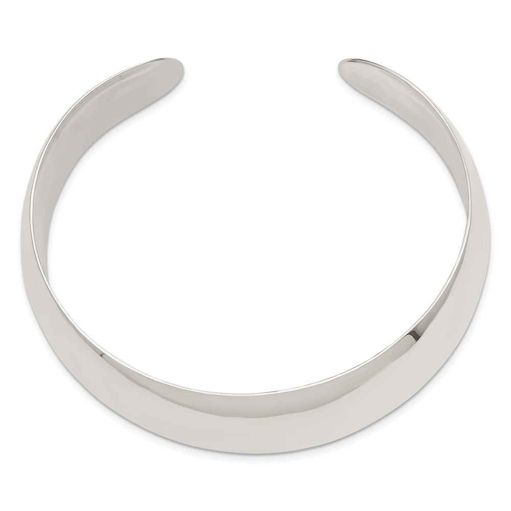 Sterling Silver Polished Domed Cuff Bangle