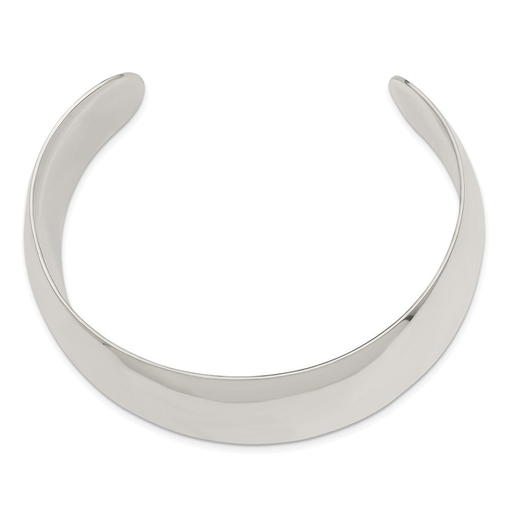 Sterling Silver Polished Domed Cuff Bangle Bracelet