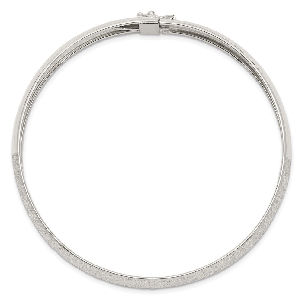 Sterling Silver Polished D/C Flexible Bangle