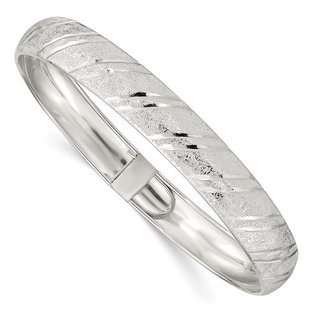 Sterling Silver Polished D/C Flexible Bangle