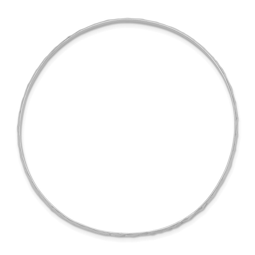 Sterling Silver RH-plated Polished & D/C Slip On Children's Bangle