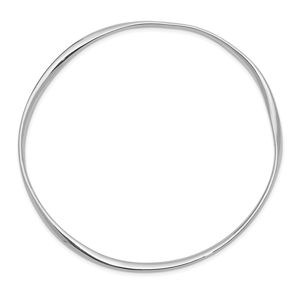 Sterling Silver Rhodium-plated Silp-on Bangle