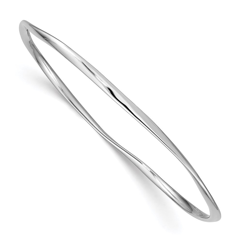 Sterling Silver Rhodium-plated Silp-on Bangle