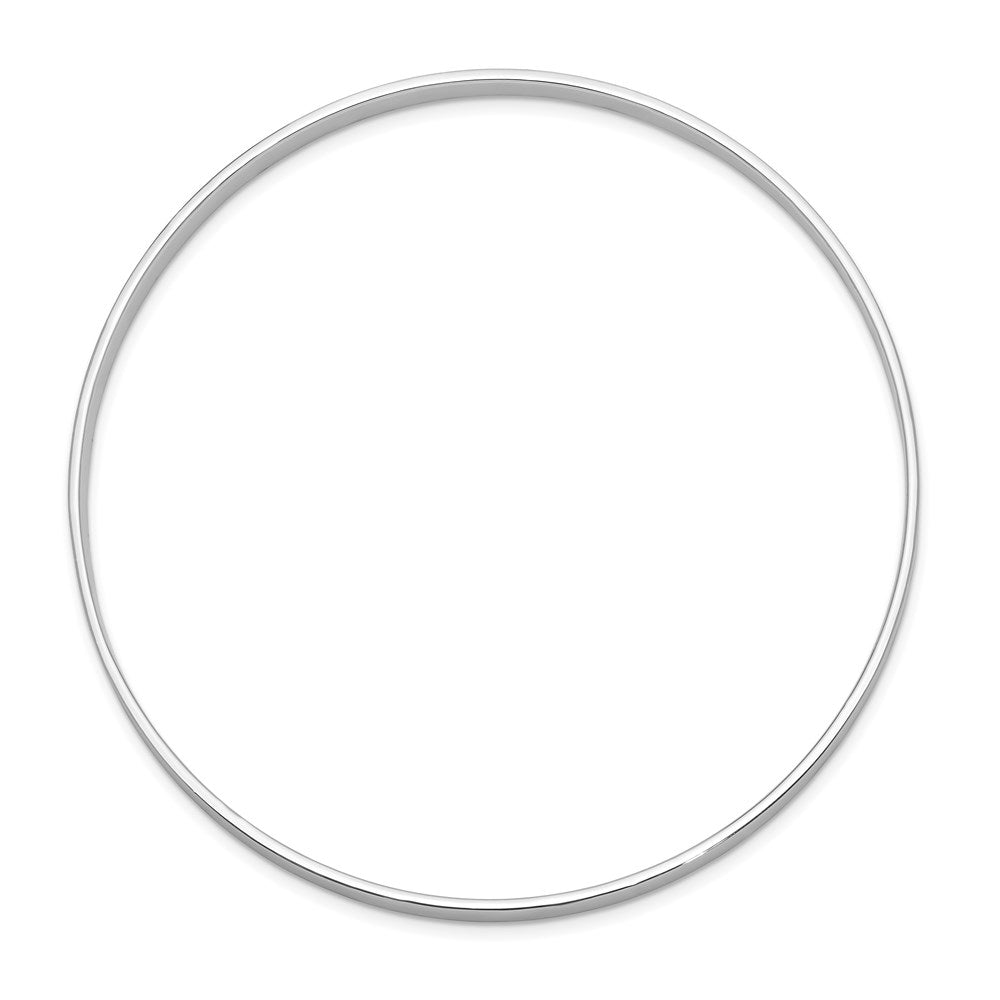 Sterling Silver Rhodium-plated Satin Slip-on Bangle