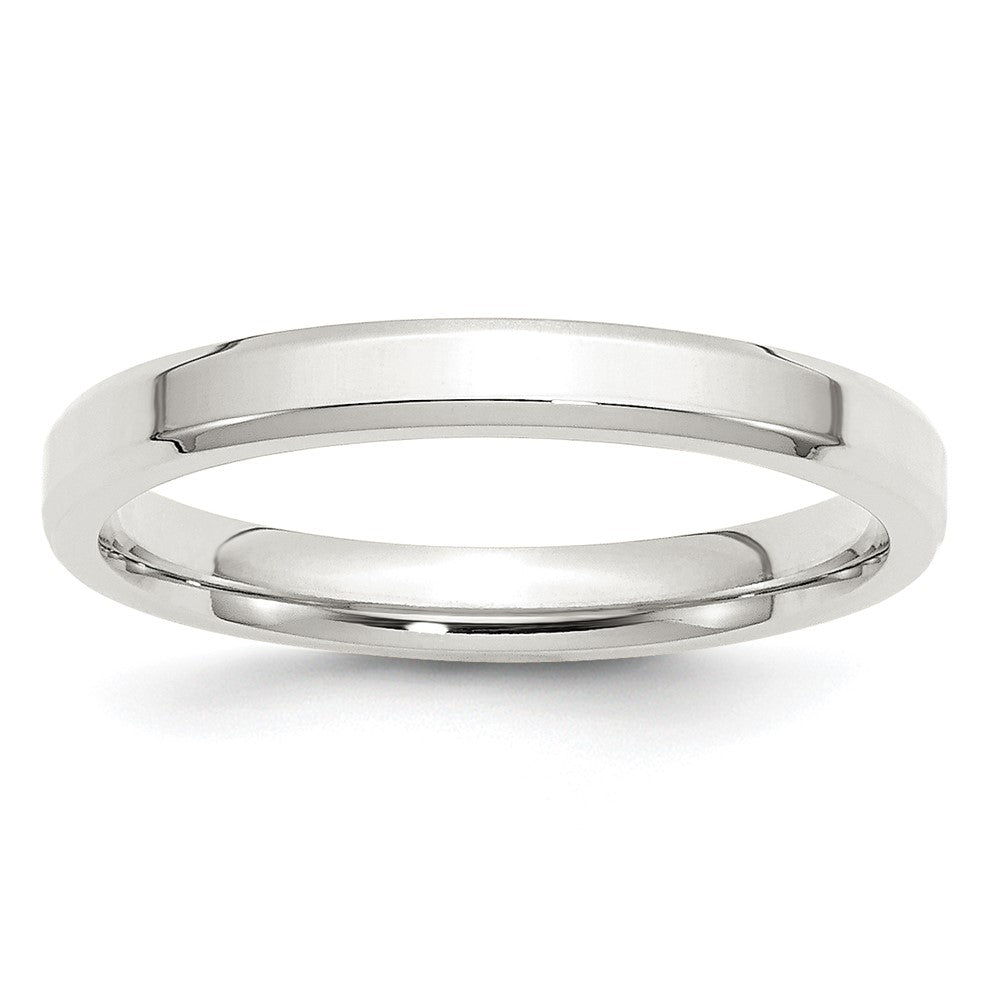 Sterling Silver Beveled Edge Size 13.5 Band