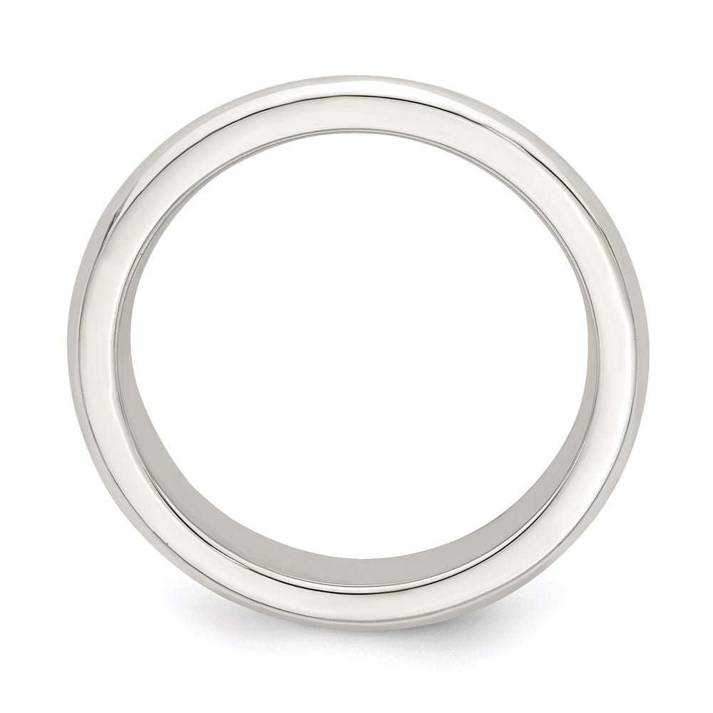 Sterling Silver Beveled Edge Size 11 Band