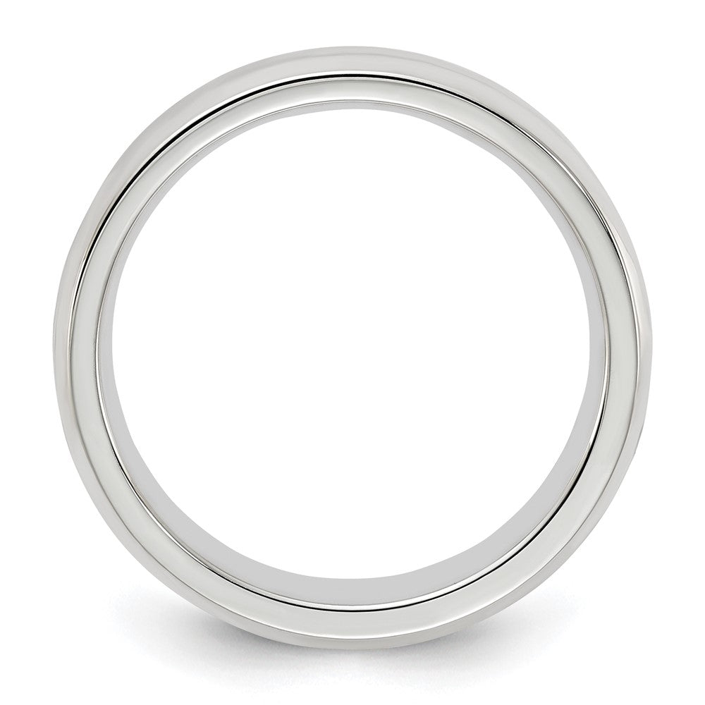 Sterling Silver Beveled Edge Size 4.5 Band