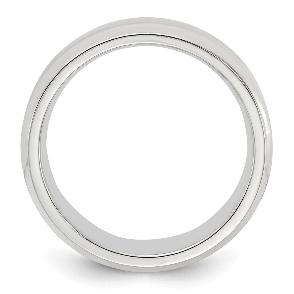 Sterling Silver Beveled Edge Size 11.5 Band