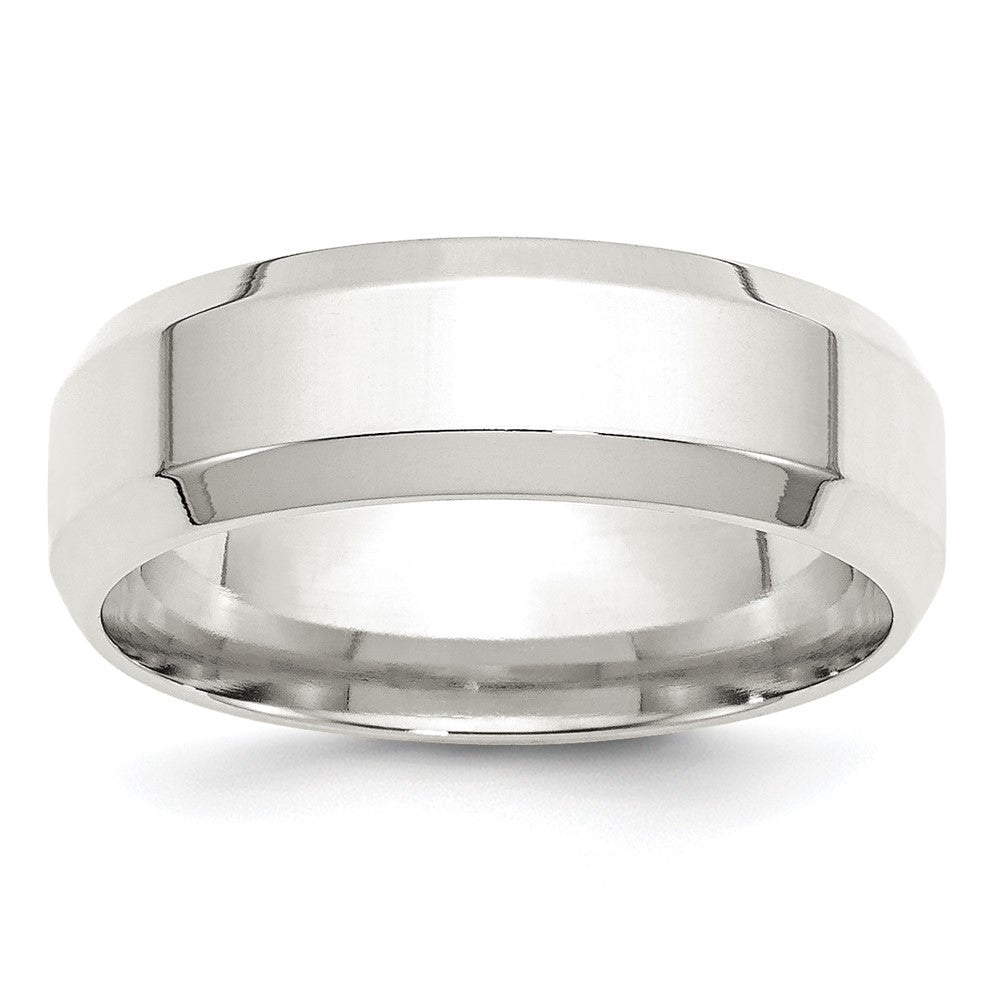 Sterling Silver Beveled Edge Size 12.5 Band