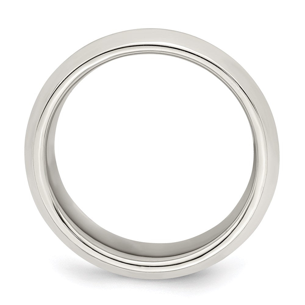 Sterling Silver Beveled Edge Size 6 Band
