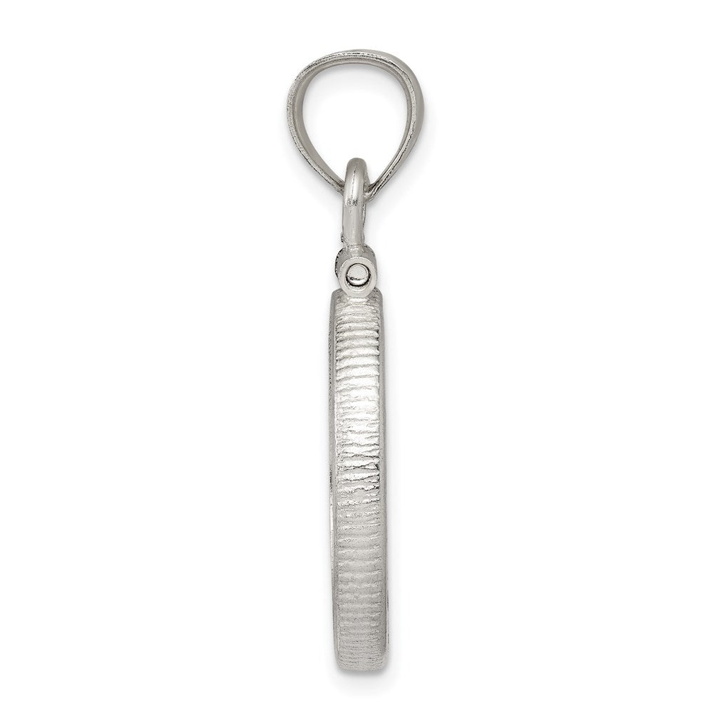 Wideband Distinguished Coin Jewelry Sterling Silver Polished 19.1 x $0.01 Screw Top Coin Bezel Pendant