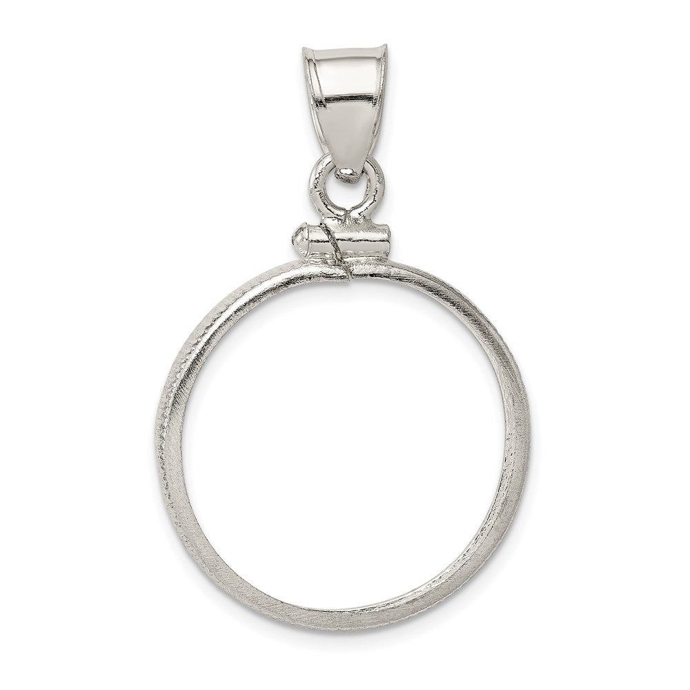 Wideband Distinguished Coin Jewelry Sterling Silver Polished 21.1 x $0.05 Screw Top Coin Bezel Pendant