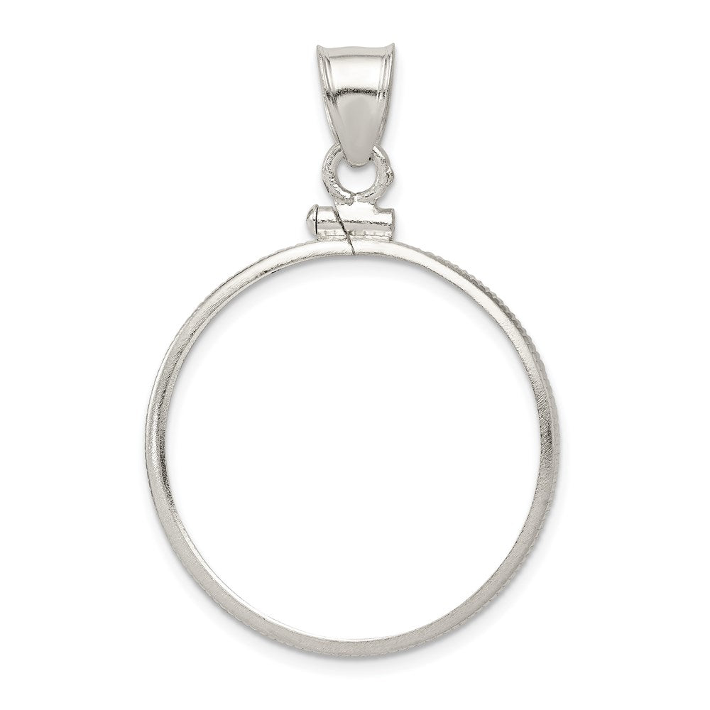 Wideband Distinguished Coin Jewelry Sterling Silver Polished 26.4 x Susan B. Anthony Screw Top Coin Bezel Pendant