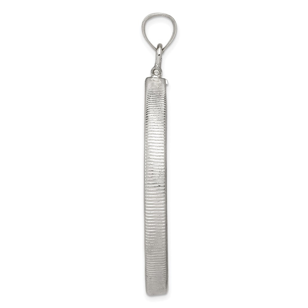 Wideband Distinguished Coin Jewelry Sterling Silver Polished 40.6 x Screw Top Coin Bezel Pendant