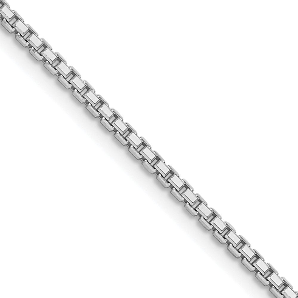 Sterling Silver Rhodium-plated 8 Sided D/C Mirror Box Chain w/ ext