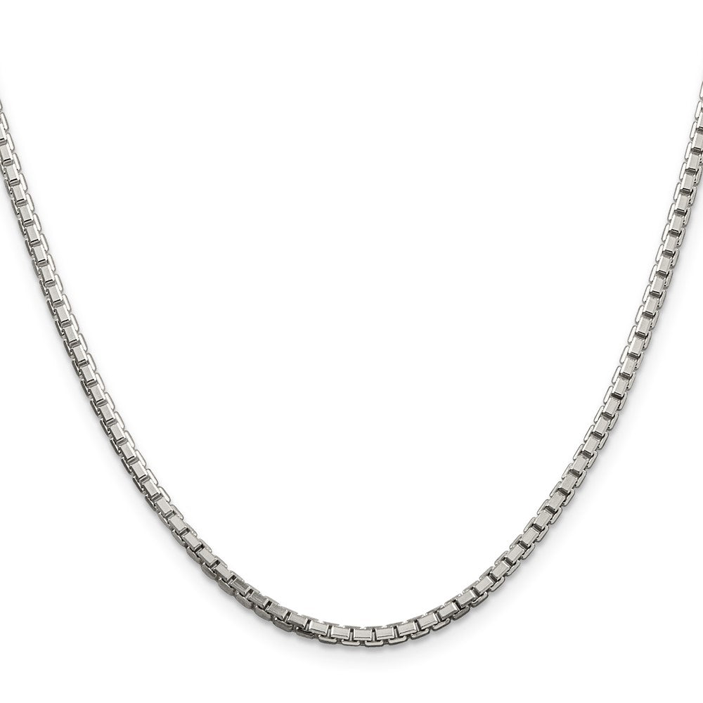 Sterling Silver 8 Sided Diamond-cut Box Chain