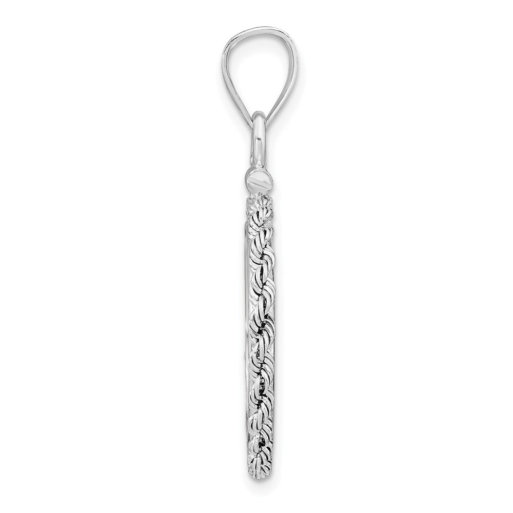 Wideband Distinguished Coin Jewelry Sterling Silver Polished Rope 18 x $0.10 Screw Top Coin Bezel Pendant