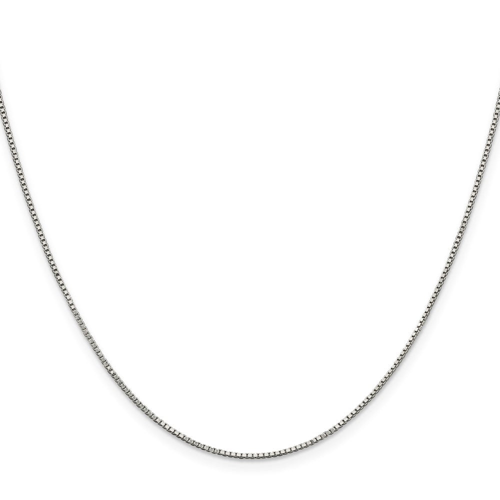 Sterling Silver Rhodium-plated Box Chain with a extention