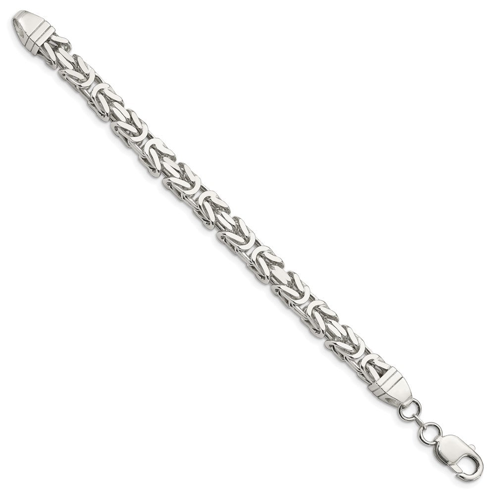 Sterling Silver 7mm Byzantine Chain