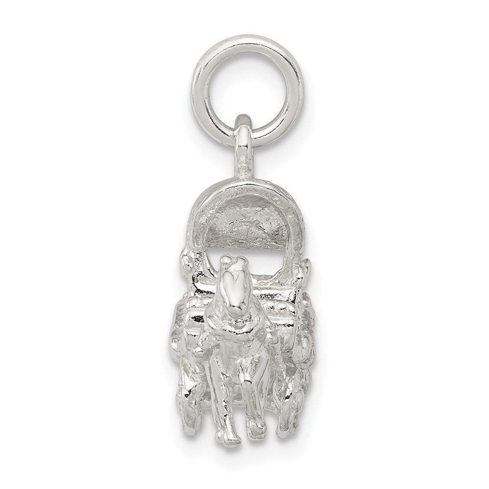 Sterling Silver Horse & Carriage Charm