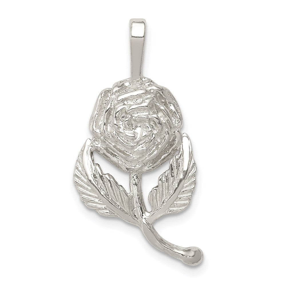 Sterling Silver Rose Pendant