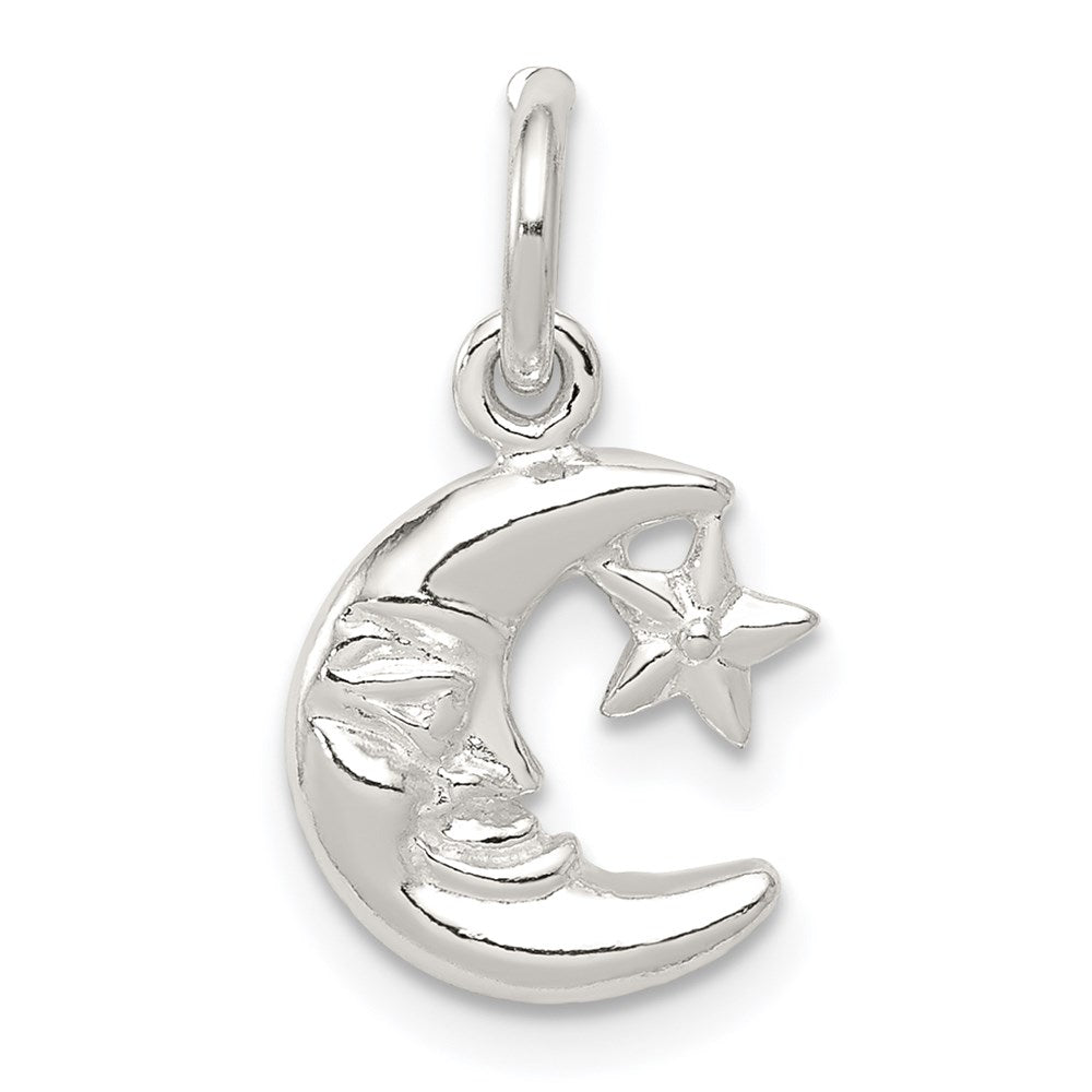 Sterling Silver Moon & Star Charm