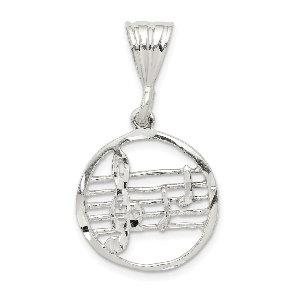 Sterling Silver Music Staff Charm