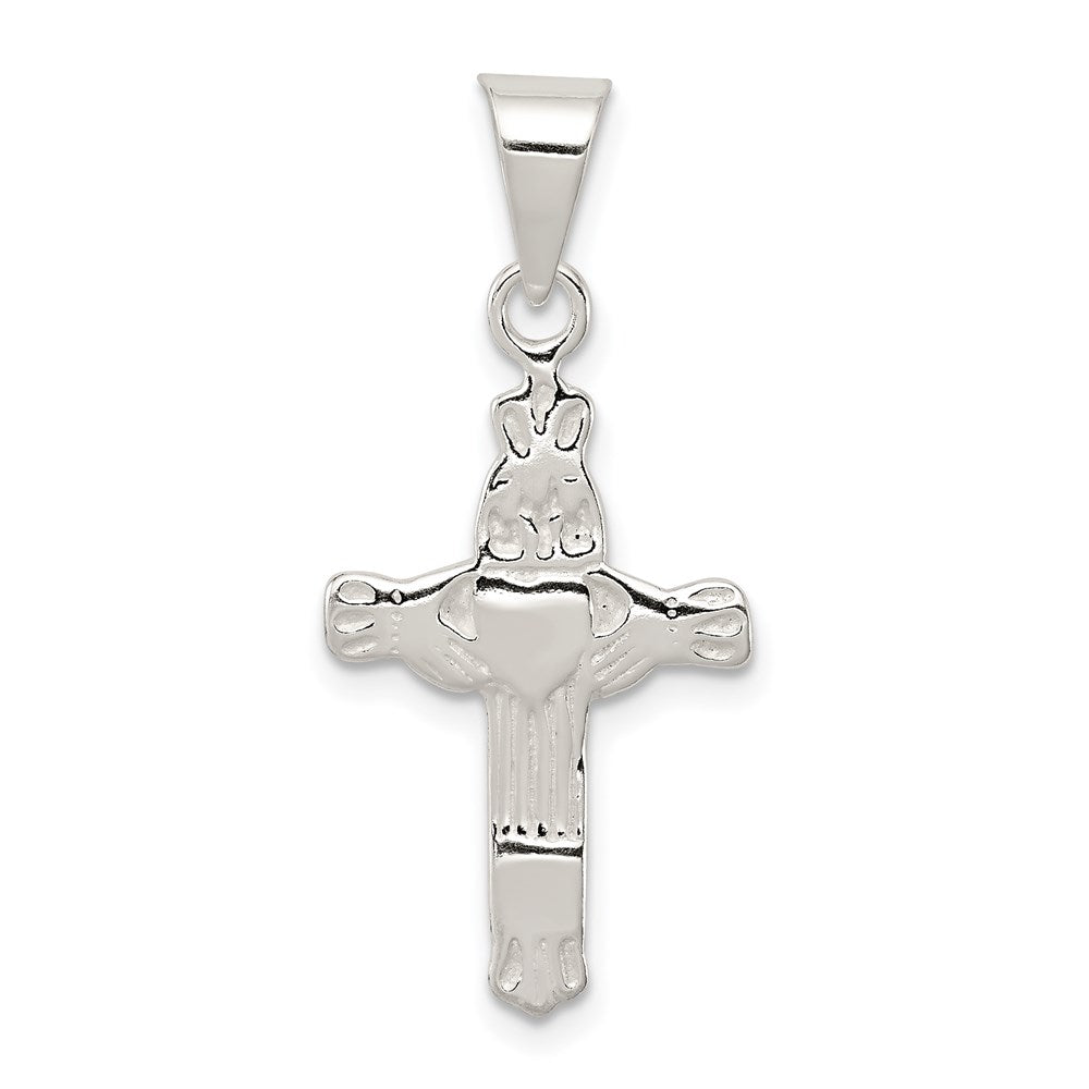 Sterling Silver Claddagh Cross Charm