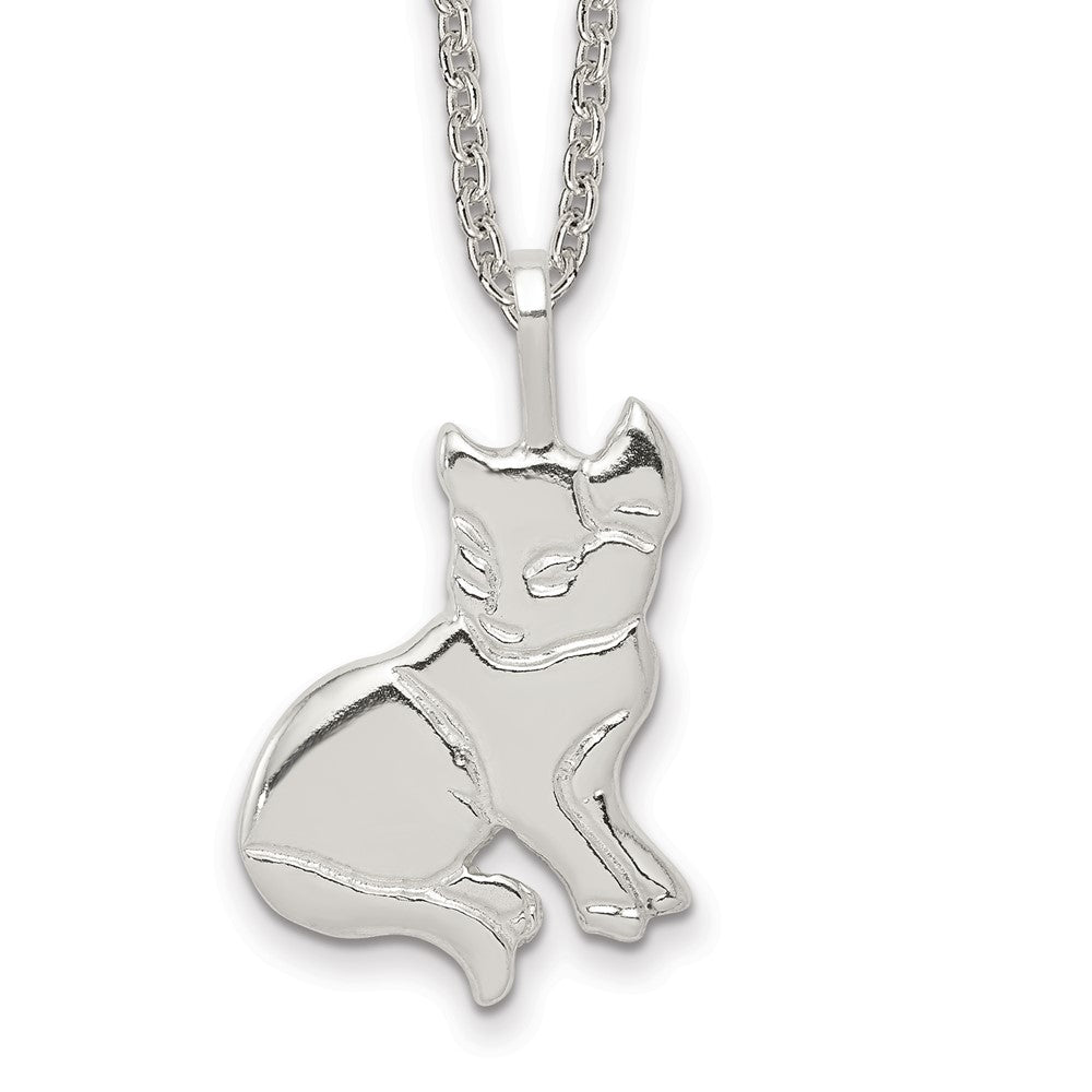 Sterling Silver Cat Necklace