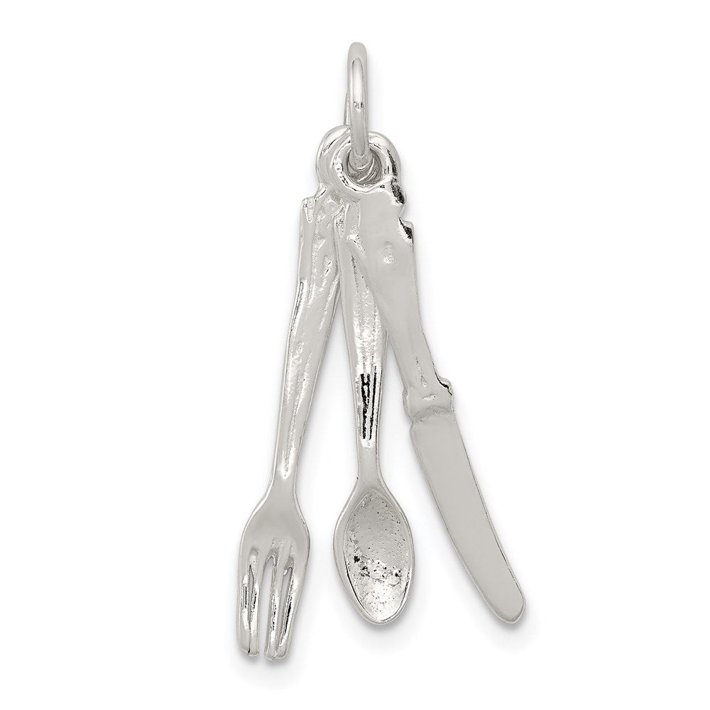 Sterling Silver Knife, Fork & Spoon Charm