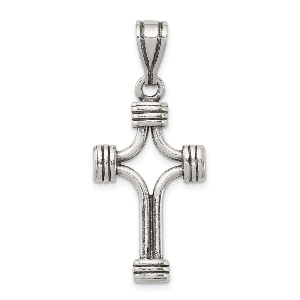 Sterling Silver Antiqued Cross Pendant