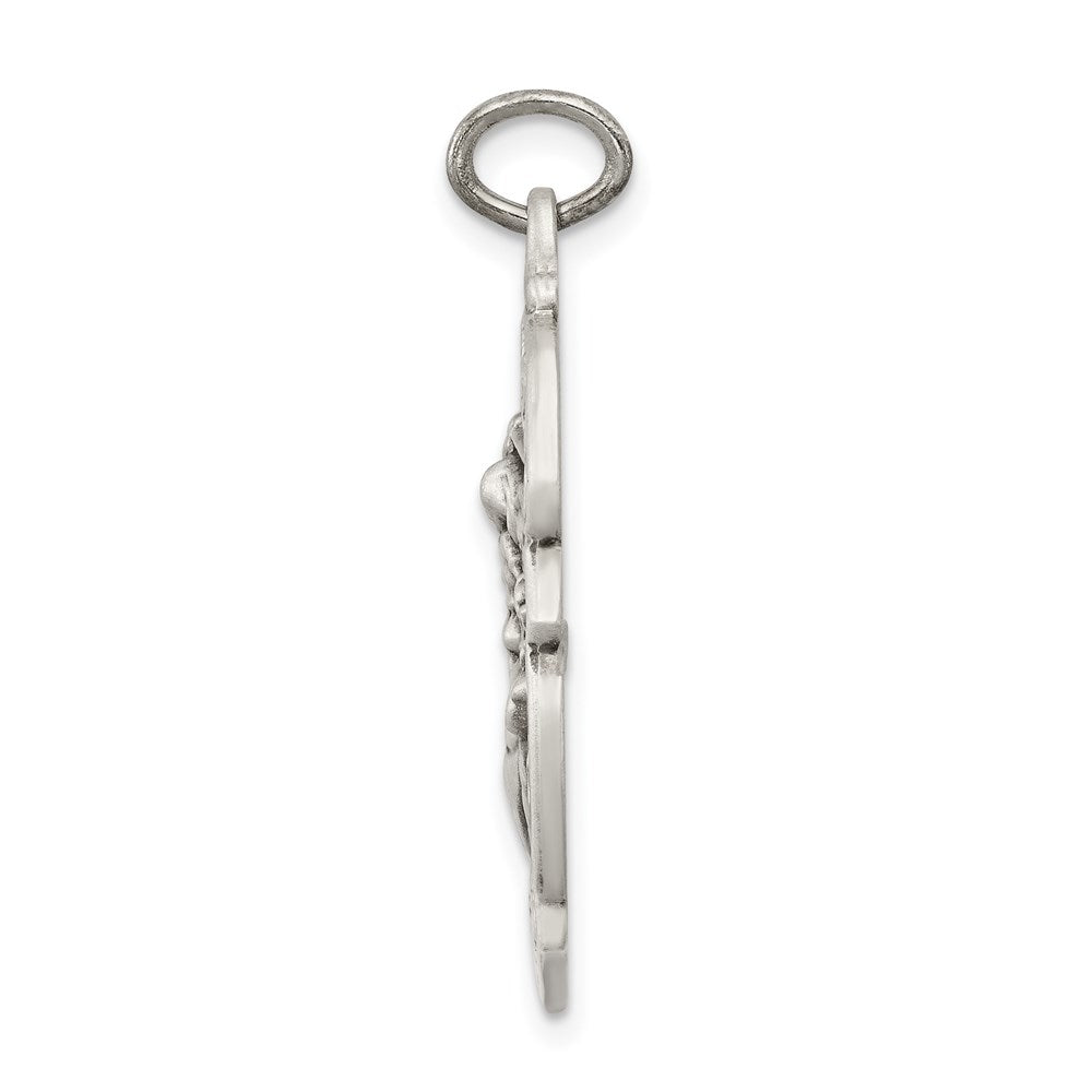 Sterling Silver Antiqued D/C St. Michael Badge Medal