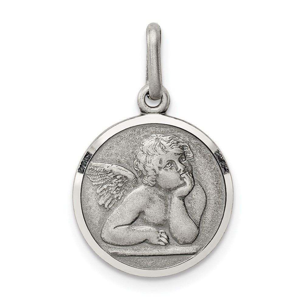 Sterling Silver Antiqued Raphael Angel Charm