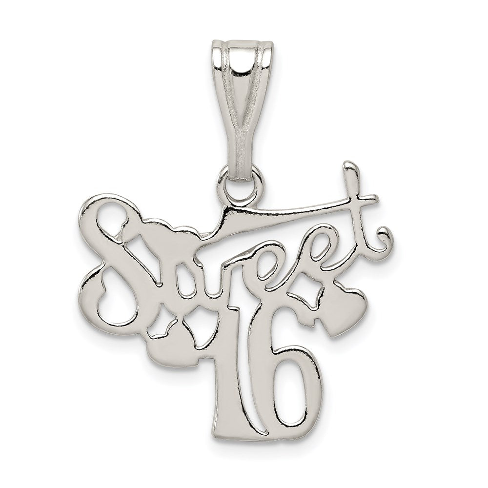 Sterling Silver Sweet 16 Pendant