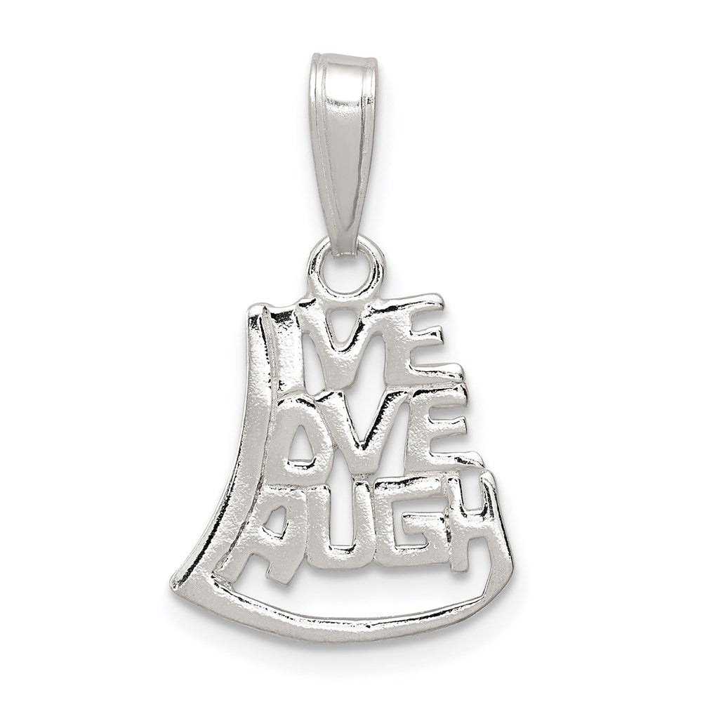 Sterling Silver Live, Love, Laugh Pendant