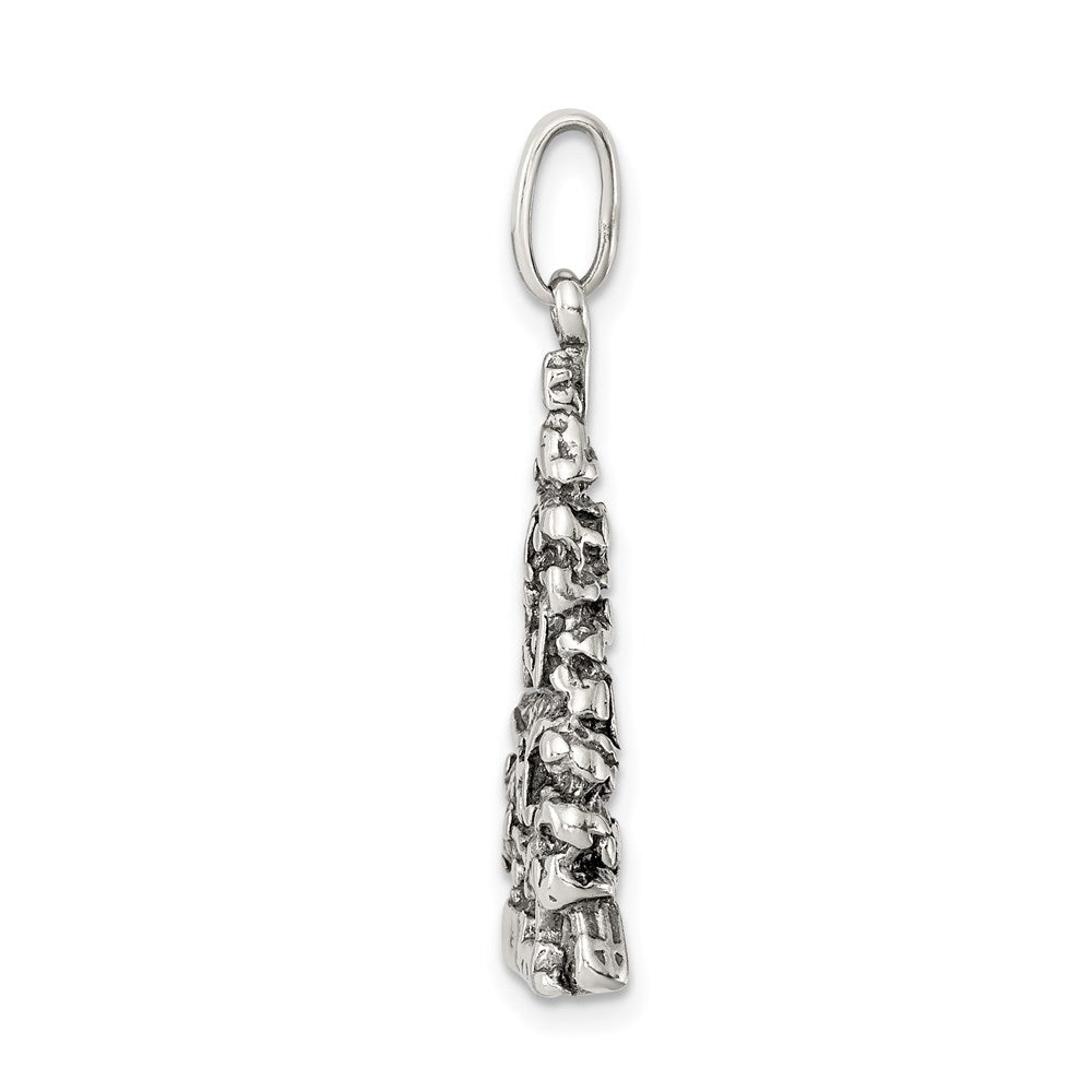 Sterling Silver Antiqued Christmas Tree Charm