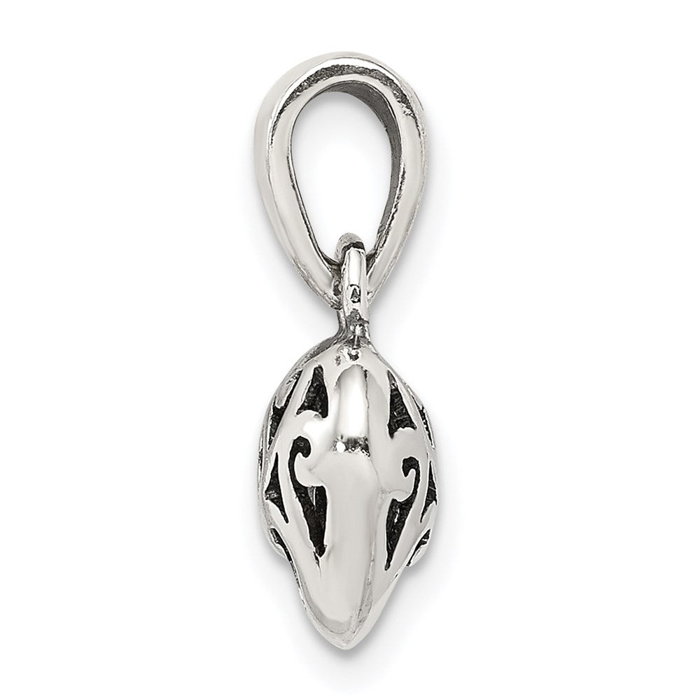 Sterling Silver Antique Puff Heart Charm