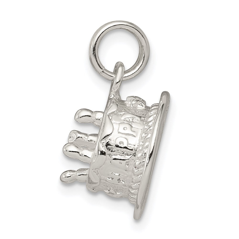 Sterling Silver Happy Birthday Cake Charm