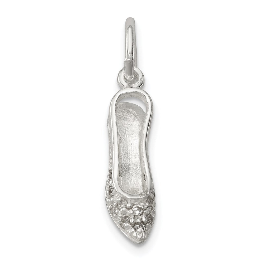 Sterling Silver CZ High Heel Charm