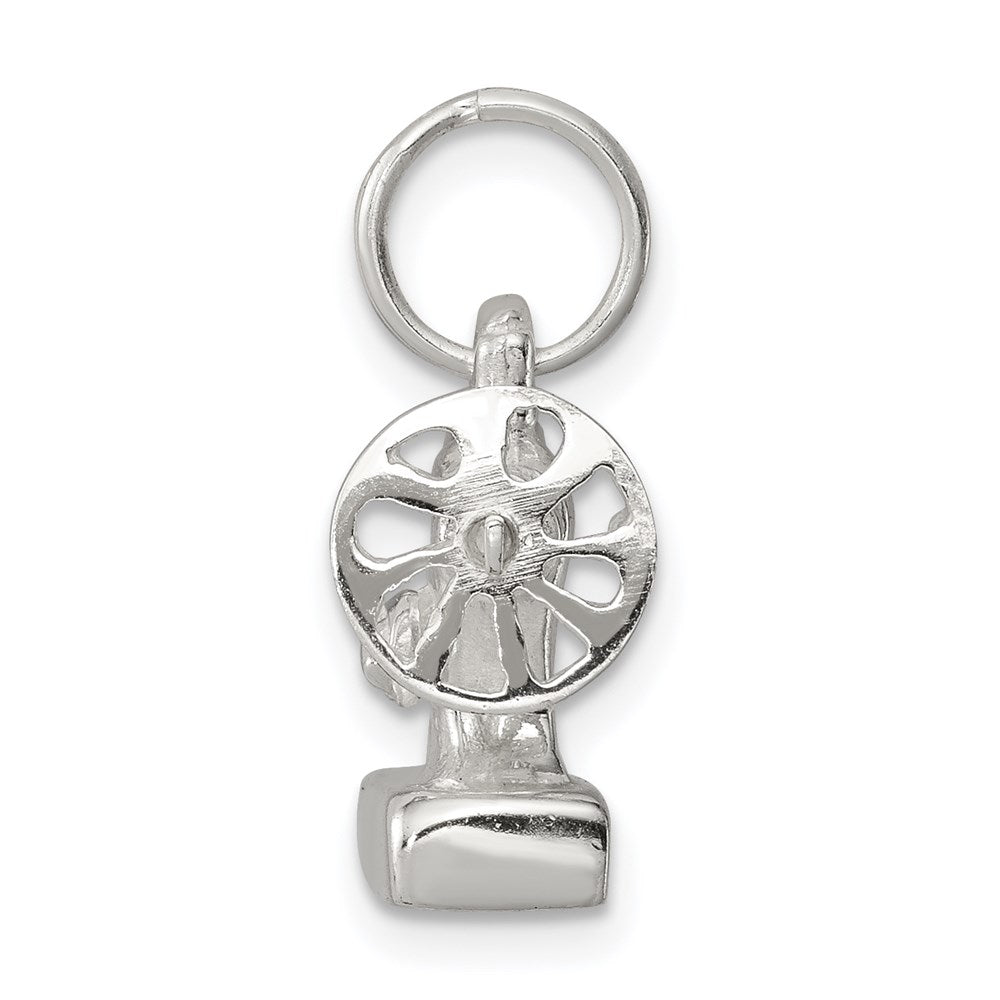 Sterling Silver Rhodium-plated Sewing Machine Charm