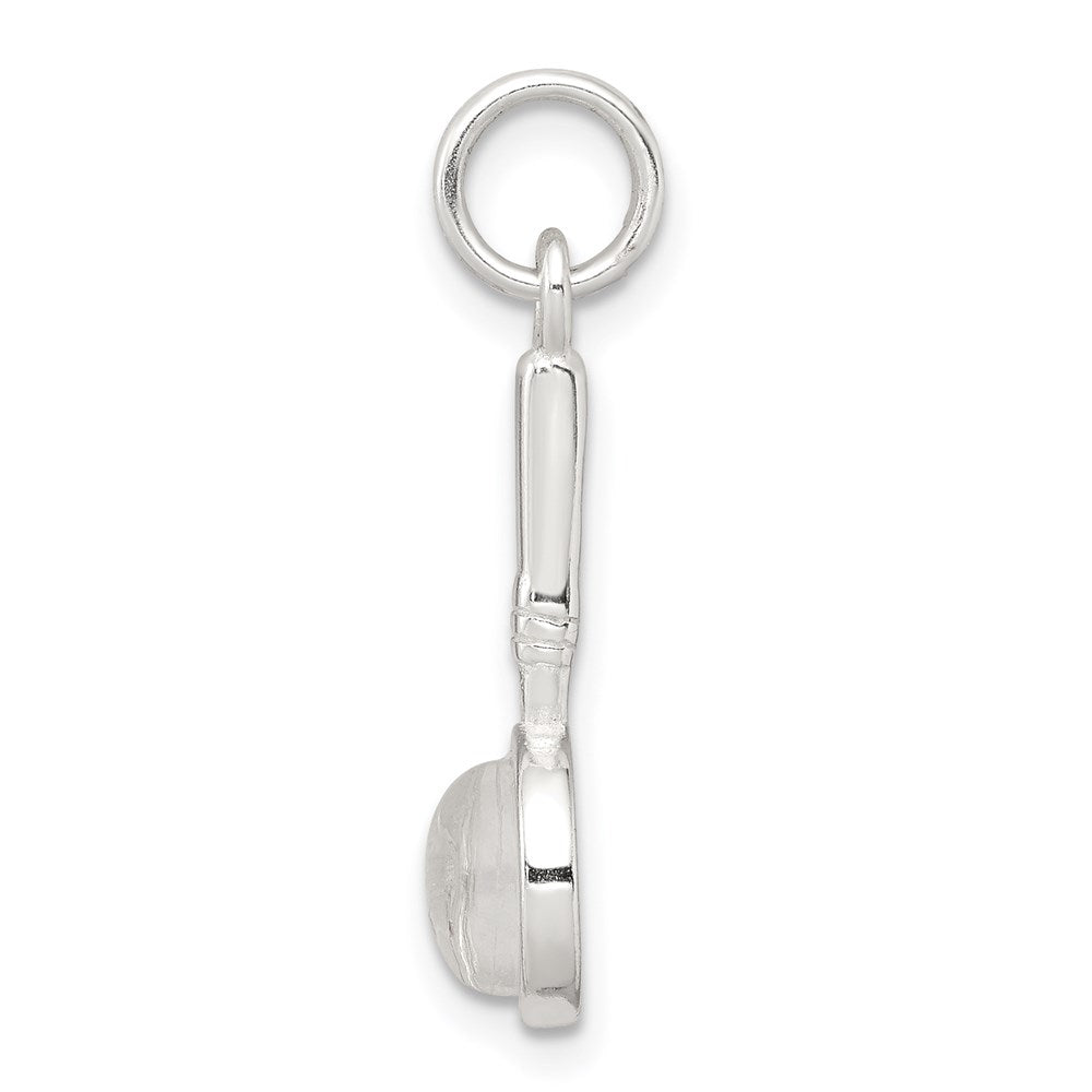 Sterling Silver Rhodium-plated Magnifying Glass Charm