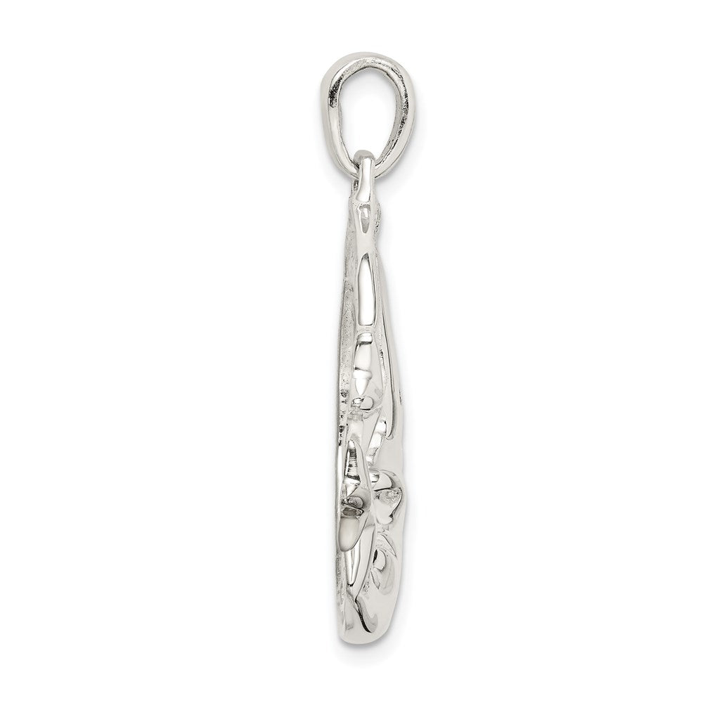 Sterling Silver Moon and Stars with CZ Pendant