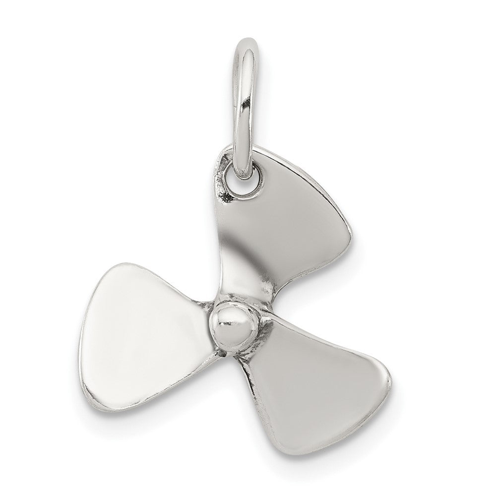 Sterling Silver 3D Antiqued Boat Propeller Charm